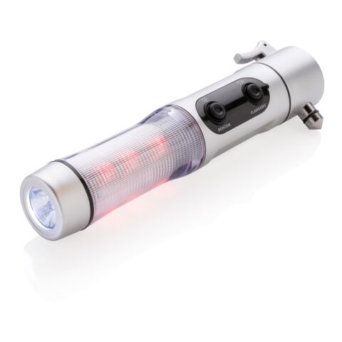 Notfalllicht mit Nothammer silber | ohne Werbeanbringung | Nicht verfügbar | Nicht verfügbar