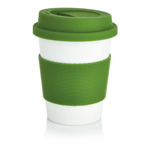 ECO PLA Kaffeebecher grün-weiß | ohne Werbeanbringung | Nicht verfügbar | Nicht verfügbar