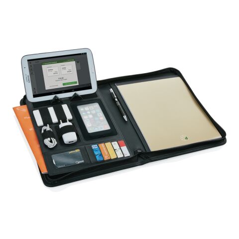 Essential Tech Portfolio mit Reißverschluss schwarz | ohne Werbeanbringung | Nicht verfügbar | Nicht verfügbar