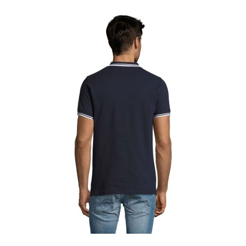 PASADENA Herren Polo 200g französisch marine/weiß | XL | ohne Werbeanbringung | Nicht verfügbar | Nicht verfügbar | Nicht verfügbar