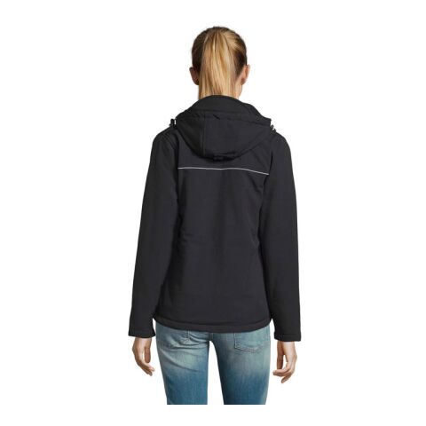 Rock Damen-Softshellparka schwarz | XL