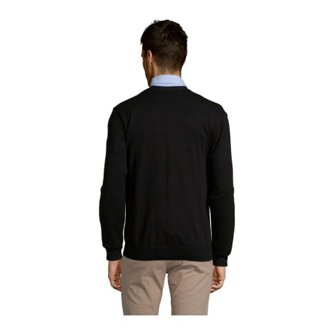 Golden Herren-Strickjacke mit V-Ausschnitt schwarz | S