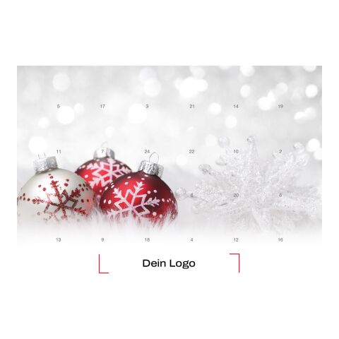 reinpapier® Classic-Adventskalender – personalisierbares STANDARDMOTIV Snowflakes &amp; Sparkles | Digital- oder Offsetdruck