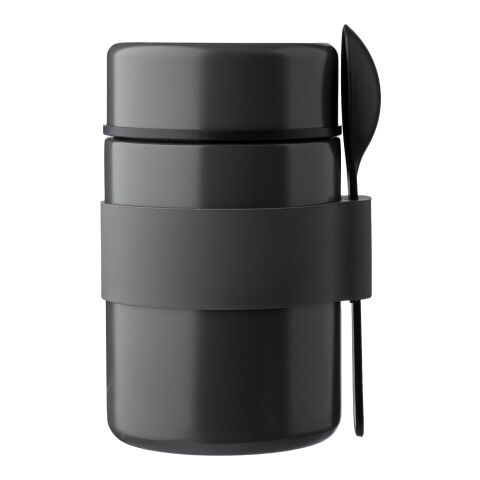 Doppelwandige Lunchbox Niko aus Edelstahl Grau | ohne Werbeanbringung | Nicht verfügbar | Nicht verfügbar