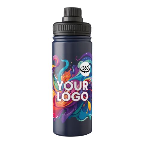 Doppelwandige Edelstahl-Trinkflasche 500 ml Tschad Schwarz | ohne Werbeanbringung | Nicht verfügbar | Nicht verfügbar