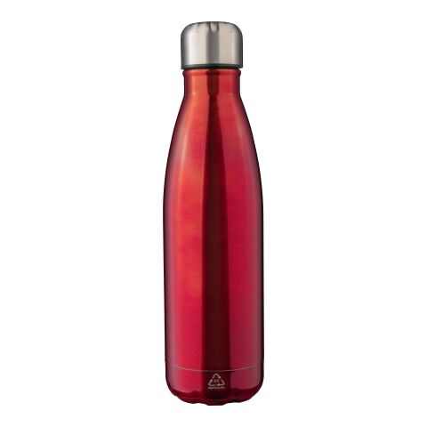 Doppelwandige Edelstahlflasche 500 ml Clifford aus recyceltem Stahl Rot | ohne Werbeanbringung | Nicht verfügbar | Nicht verfügbar