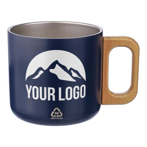 Doppelwandiger Becher aus recyceltem Edelstahl 400 ml Dwight Silber | ohne Werbeanbringung | Nicht verfügbar | Nicht verfügbar