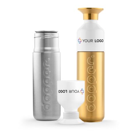 Dopper Steel 490 ml silber/weiß
