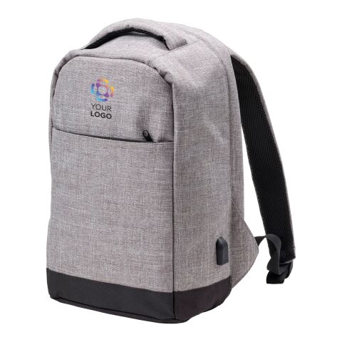 Antidiebstahl Rucksack 'Warschau' aus Polyester Hellgrau