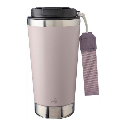 Doppelwandiger Trinkbecher aus recyceltem Edelstahl 500 ml Kayla pastellrosa