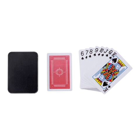 Metallkiste mit Spielkarten Schwarz