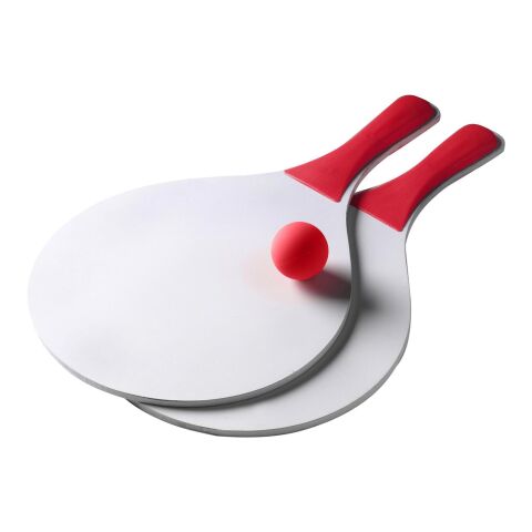 Beach-Ball-Tennisspiel 'Bravo' aus Holz Rot