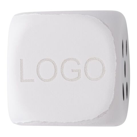 Anti-Stress Würfel  &#039;Good luck&#039; Weiß | ohne Werbeanbringung | Nicht verfügbar | Nicht verfügbar