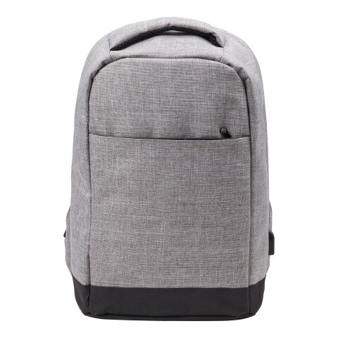 Antidiebstahl Rucksack &#039;Warschau&#039; aus Polyester Hellgrau | ohne Werbeanbringung | Nicht verfügbar | Nicht verfügbar