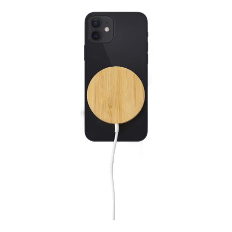 Wireless-Ladegerät aus Bambus inkl.  Kabel hellbraun | ohne Werbeanbringung | Nicht verfügbar | Nicht verfügbar