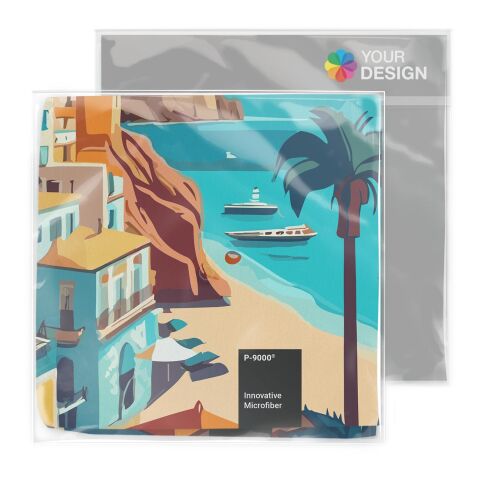 Universal-Microfasertuch 30x30 cm, All-Inclusive-Paket ohne Werbeanbringung | Individuelle Einlegekarte
