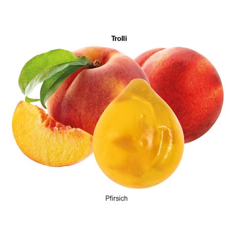 Tetraeder 15 g Trolli Vitamin-Fruchtgummi weiß | ohne Werbeanbringung | Folie, weiß