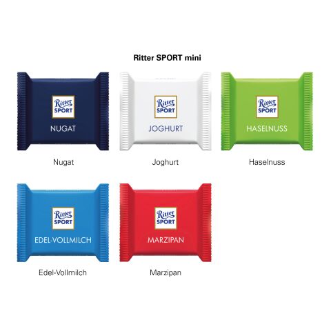 Werbekarte Midi Ritter SPORT 4c Euroskala | Ritter SPORT mini Marzipan