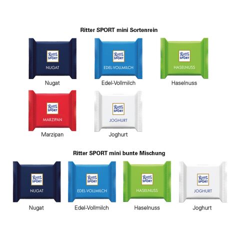 Werbewürfel Ritter SPORT mini ohne Werbeanbringung | Ritter SPORT mini Nugat