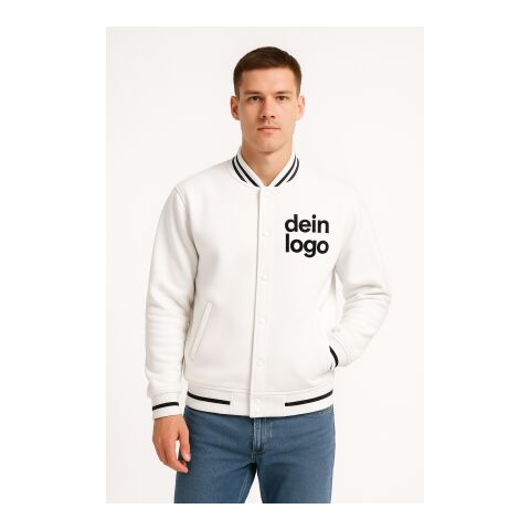 College Jacket Basic Tone Weiß | M | ohne Werbeanbringung | ohne Werbeanbringung | ohne Werbeanbringung | Weiß