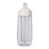 HydroFruit 700 ml Sportflasche aus recyceltem Kunststoff mit Klappdeckel und Trinkhalm Standard | weiß | 1-farbiger Tampondruck | Vorderseite | 30 mm x 70 mm