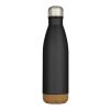 Cove 500 ml doppelwandige, vakuumisolierte Trinkflasche aus Edelstahl mit Korkdetails Standard | schwarz | ohne Werbeanbringung | Nicht verfügbar | Nicht verfügbar