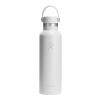 Hydro Flask Standard Mouth 621 ml isolierte Edelstahl-Trinkflasche weiss