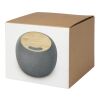 Ecofiber Bambus/RPET Bluetooth® Lautsprecher und kabelloses Ladepad Standard | natur-grau | ohne Werbeanbringung | Nicht verfügbar | Nicht verfügbar