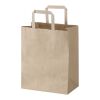 Kraft 80 g/m² Papiertasche mit flachen Griffen – 25 × 15 × 32 cm Kraftpapier | ohne Werbeanbringung | Nicht verfügbar | Nicht verfügbar