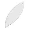 RFX™ ellipsenförmiger reflektierender PVC-Aufhänger weiss | Not applicable | 1-farbiger Siebdruck | Vorderseite | 94 mm x 27 mm