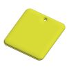RFX™ quadratischer reflektierender PVC-Aufhänger neongelb | Nicht verfügbar | 1-farbiger Siebdruck | Vorderseite | 39 mm x 39 mm