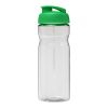 H2O Base® 650 ml Sportflasche mit Klappdeckel transparent-grün | ohne Werbeanbringung | Nicht verfügbar | Nicht verfügbar