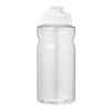 H2O Active® Big Base 1L Sportflasche mit Klappdeckel weiß | 1-farbiger Siebdruck | rundum | 255 mm x 75 mm