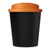 Americano® Espresso Eco 250 ml recycelter Isolierbecher mit auslaufsicherem Deckel schwarz-orange | ohne Werbeanbringung | Nicht verfügbar | Nicht verfügbar