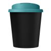 Americano® Espresso Eco 250 ml recycelter Isolierbecher mit auslaufsicherem Deckel schwarz-aquablau | ohne Werbeanbringung | Nicht verfügbar | Nicht verfügbar