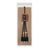 SCX.design C38 5-in-1 Ladekabel aus rPET in quadratischem Bambusgehäuse mit Leuchtlogo Standard | schwarz-holz | ohne Werbeanbringung | Nicht verfügbar | Nicht verfügbar