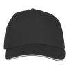 Ceto Cap mit 5 Segmenten und Sandwichschirm schwarz