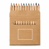 COLOURED. Buntstift Schachtel mit 12 Buntstiften Natur | ohne Werbeanbringung | Nicht verfügbar | Nicht verfügbar | Nicht verfügbar