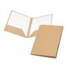 PUZO. Mappe aus Kraftpapier A4 (400 g/m²) Beige | ohne Werbeanbringung | A4