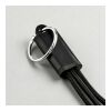 Lavoisier 3-in-1 Ladekabel aus recy. PVC, 10 W, mit Schlüsselring Schwarz