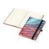 Notizbuch Match-Book Papier-Hardcover individuell bedruckt Schwarz | DIN A5 | ohne Werbeanbringung | glänzend | Cremefarben/Punktraster