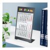 Tischkalender Desktop 3 Color Metallaufsteller farbbeschichtet Anthrazit | 105 × 230 mm | ohne Werbeanbringung | 1 Jahr