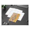 Wochenkalender vorne + Notizen hinten Match-Hybrid Papier-Hardcover Gelb | ohne Werbeanbringung | Naturpapier braun