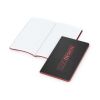 Notizbuch Tablet-Book Farbschnitt Naturkarton-Softcover schwarz Schwarz | 94 × 152 mm | ohne Werbeanbringung | rot/rot | 94 × 152 mm / Winkelkaro