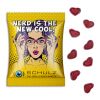 Fruchtgummi Standardformen weiß | ohne Werbeanbringung | Standard-Folie | Herz