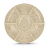 Sagaform Ditte Keramik-Servierplatte rund 26 cm Beige | Gravur | Mittelstück | Ø 50 mm