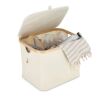 InSideOut faktbarer Korb mit Deckel Sogne 40,5 x 33 x 30cm Ecru | ohne Werbeanbringung | Nicht verfügbar | Nicht verfügbar