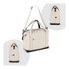 InSideOut Reuuz Canvas Reisetasche 32 x 60 x 20 cm Beige-Schwarz | Digital Transferdruck | Fach | 110 mm x 80 mm