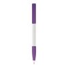 Kugelschreiber Nash Hardcolour mit Gummigriff Weiss-Transparent Violett | 1-farbiger Siebdruck | 90° vom Clip | 33 mm x 25 mm | Nicht verfügbar