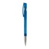 Kugelschreiber Nash Transparent mit Metallspitze Blau Weiss-Blau Weiss | 1-farbiger Tampondruck | Clip | 30 mm x 5 mm | Nicht verfügbar